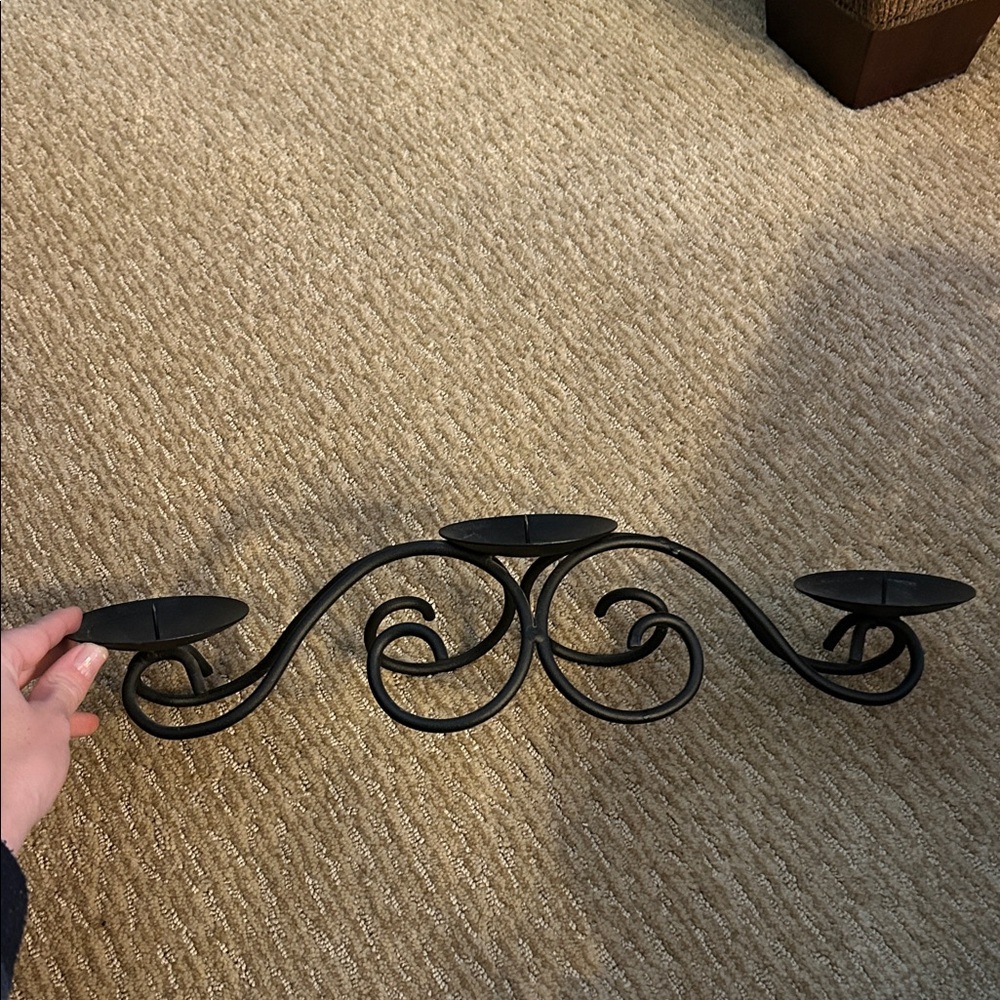 Black Metal Wall Candle Holder